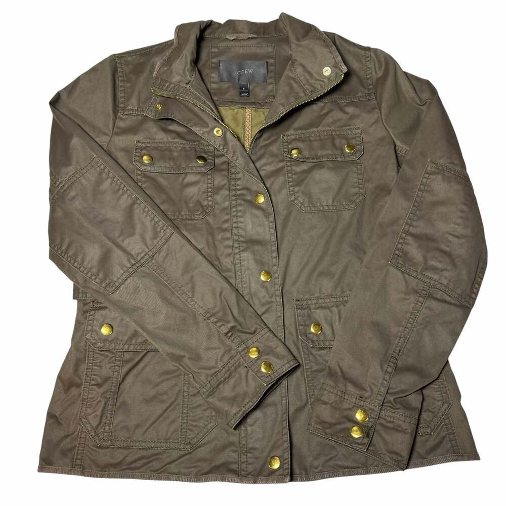 J.Crew Downtown Field Waxed Cotton Military Utility Jacket